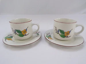 2 Vintage 1970s Citation Woodhill Cup and Saucer Sets Delicate Floral I24 - Picture 1 of 9