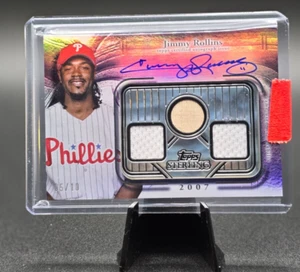 Jimmy Rollins 2025 Topps Sterling Seasons Autograph Relic Auto Jersey Patch #/10 - Picture 1 of 2