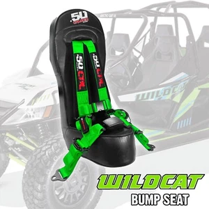 Arctic Cat Wildcat Rear Bump Seat & GREEN 2" 4 Point Harness w/Auto Style Buckle - Bild 1 von 9