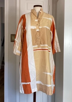 Vestido Vintage Catherine Oqust Para Penthouse Gallery Geo Estampado Talla M/l Usado  Foto 1 de 4