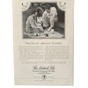 Vintage 1939 Mutual Life Insurance Ad Advertisement - Picture 1 of 4