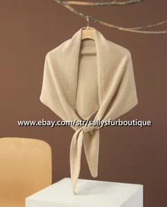 Sallys Boutique Mongolian Knitted Cashmere Triangle Scarf Wrap Shawl 160 * 46cm - Picture 1 of 41