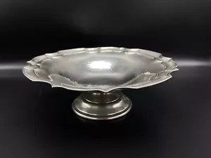 Antique English Pewter Raised Fruit Bowl Tazza W1982 - Picture 1 of 8