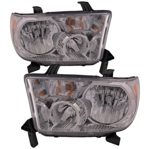 Headlight Set with Level Adjuster CAPA Pair Fits 2009-2013 Toyota Tundra - Picture 1 of 8