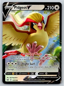 Pidgeot V 137/196 Ultra Rare Lost Origin Pokemon Card - NM Near Mint - Picture 1 of 2