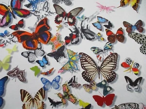 Tela Gremio de Diseñadores 'DESFILE DE MARIPOSAS - OPALINO' 3 METROS CHRISTIAN LACROIX - Imagen 1 de 8