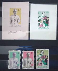 North Vietnam 1960 MNH Stamp and Miniature Sheet Set - Picture 1 of 1