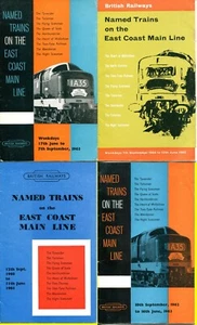 BR North Eastern Region booklets Named Trains On The East Coast Main Line 50s60s - Picture 1 of 27