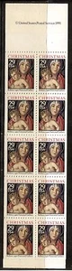 UNITED STATES 1992, ART BELLINI PAINTING CHRISTMAS Scott 2710a BK - 2 panes, MNH - Picture 1 of 1