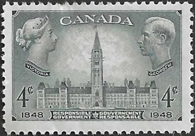 🍁Canada   #277   "Parliament Buildings"   Fine Mint  1948 Issue    (B) - Image 1 of 3