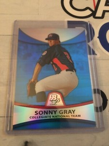 2010 Bowman Platinum Prospects Blue Refractor /99 Sonny Gray #PP37