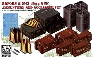 Municiones y accesorios para pistola AFV Club 1/35 AF-35189 British Bofors & M42 40 mm Segunda Guerra Mundial - Imagen 1 de 2