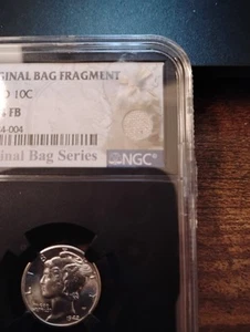 1942 original bag fragment Ms64 FB Mercury Dimes - Picture 1 of 4