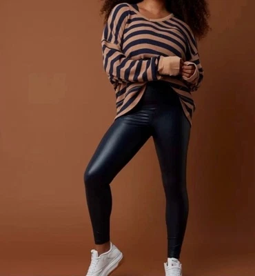 Leggings Aerie Offline Real Luxe Azul Marino Imitación Cuero Nuevo Talla Pequeña Foto 1 de 4