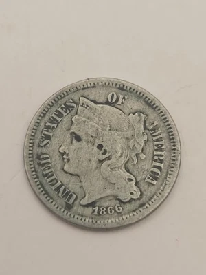 1866 3 Cent Nickel - Image 1 of 4