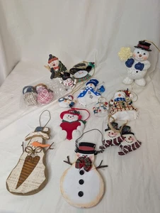 Surtido de adornos de muñeco de nieve paquete decoraciones de Navidad - Imagen 1 de 8