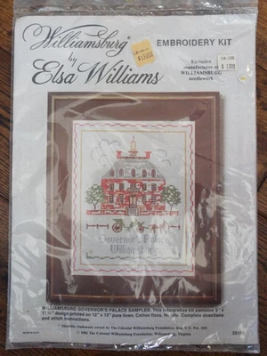 Elsa Williams Williamsburg Governor's Palace Sampler Embroidery Kit #29105 1981 - Image 1 of 3