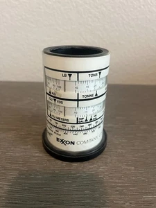 Portapenne da scrivania vintage Exxon Company conversione temperatura circolare - torsioni - Foto 1 di 6