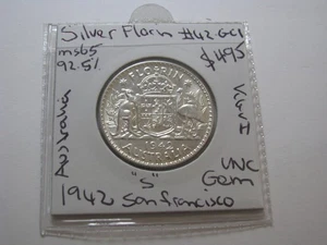 Moneda Florin s Australia San Francisco 1942 gema sin circular superficies excelentes #42 - Imagen 1 de 10
