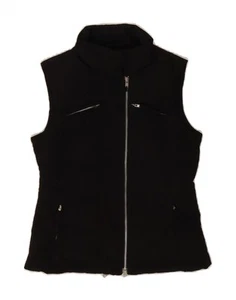 Chaleco acolchado para mujer Benetton UK 10 pequeño negro poliéster BV07 - Imagen 1 de 3