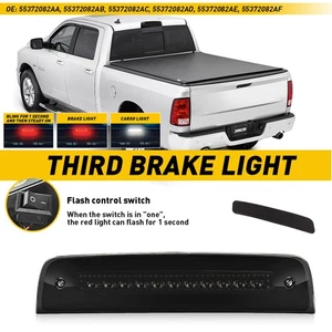 For 09-18 Dodge RAM 1500 2500 3500 Strobe Smoked LED High Mount 3rd Brake Light - Picture 1 of 12