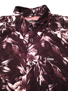 DIXXON The Castaway Men's Button Front Poly/Spandex XL FLORAL Short Sleeve Shirt - Picture 1 of 6
