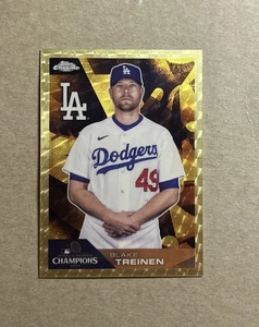 2025 Topps Chrome Baseball Blake Treinen Los Angeles Dodgers Superfractor Karte - Bild 1 von 2