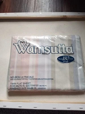 Vintage  Wamsutta No Iron Ultracale Twin Flat Sheet  - Image 1 of 4