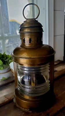Vintage Brass Masthead Lantern - Image 1 of 4