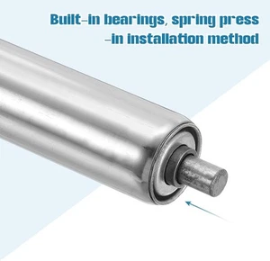Stainless Steel Conveyor Roller 1.5" Diameter 20" Length Gravity Transmission... - Picture 1 of 7