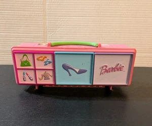 Barbie Mattel Accessory 3 Compartment Carrying Case w/ Green Handle Vintage 1999 - Picture 1 of 5