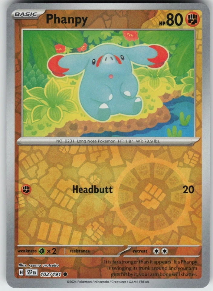 PO-01 Reverse Holo Phanpy - 102/191 SV08: Surging Sparks - Image 1 of 1
