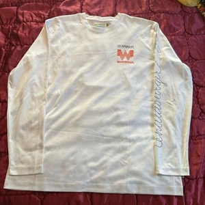 Mens RARE Whataburger Magellan Fish Gear Long Sleeve White Dry Tee Size Medium - Picture 1 of 10