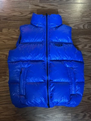 Mens Size Small The Purple Brand Puffer Vest Designer MSRP $595 Colorful Blue - Image 1 of 4