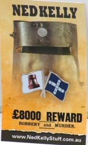 79020 NED KELLY STUFF COLLECTABLE PIN BADGE 20 of 20 HELMET SOUTHERN CROSS FLAG - Bild 1 von 1