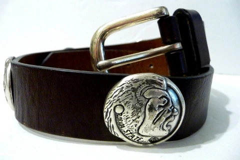 Leather Belt, Florida State Seminoles Conchos, Ladies or Childs, 23 1/2" Cover
