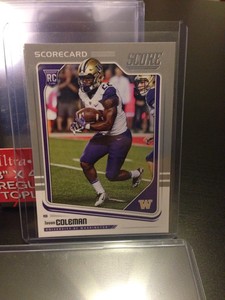 2018 Score Lavon Coleman Silver Scorecard Texans