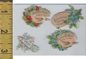 Viktorianische Karte, 1890er Jahre, Blumen, Gemälde gestanzt (A104) - Bild 1 von 1