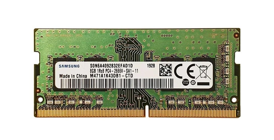 8GB Samsung M471A1K43DB1-CTD PC4-21300 2666Mhz SODIMM RAM - Image 1 of 1