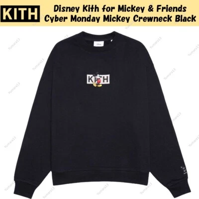 Disney Kith para Mickey & Friends Cyber Monday Mickey cuello redondo negro - Imagen 1 de 4