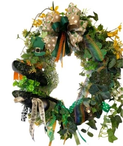 Genuine hand made saint Patrick's day wreath 53cm Artificial Irish ☘️ Ireland - Picture 1 of 2