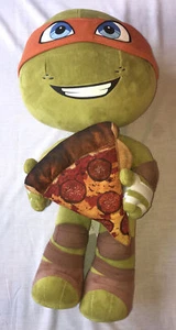 Nickelodeon Ninja Turtle 24” Michelangelo Plush Toy Holding Pizza 2017 - Picture 1 of 9
