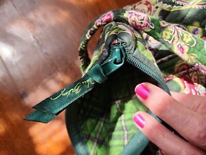 VERA BRADLEY Large Quilted Tote Bag Pretty Greens~ Some Wear