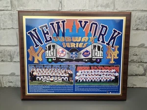 MLBP 2000 New York Subway Series World Series 2000 Yankees Vs Mets Plakette, unbenutzt - Bild 1 von 8