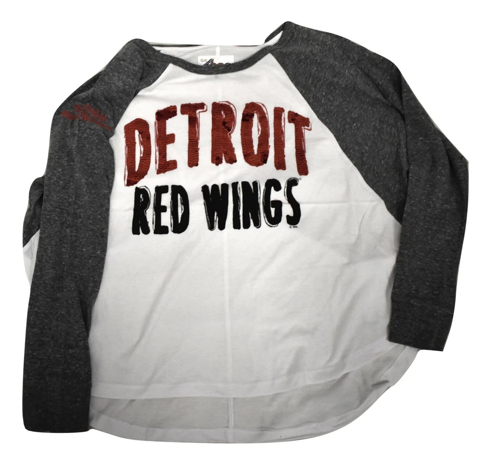 G-III By Carl Banks Womens NHL Detroit Red Wings Oversized Top New S, M, L, XL - Image 1 of 1