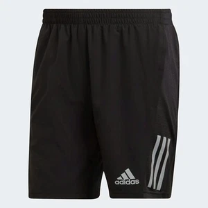 Adidas Men's Own The Run 7” Shorts - Black / Reflective Silver - Picture 1 of 10