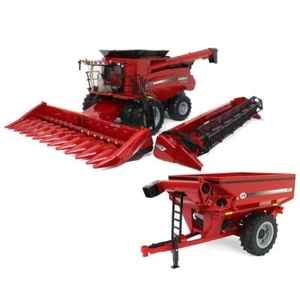 1/16 Case IH 8240 Combine & Red J&M 875 Grain Cart Set, ERTL Big Farm 47391-Set - Picture 1 of 8