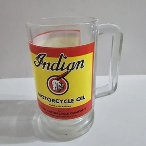 Indian Motorcycle Oil Beer Drinking Glass With Handle Heavy Beverage Grades Temp - Picture 1 of 24