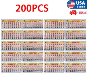 200 Pcs Super Glue - 'Cyanoacrylate Adhesive' 20 Tubes Brand NEW - Picture 1 of 2
