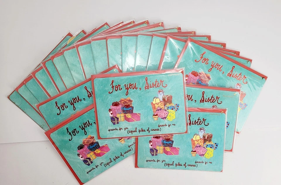Lot Of 20 Papyrus For You Sister Christmas Cards With Coordinating Envelopes  - Image 1 of 4